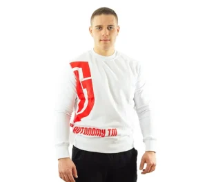 Męskie Street Autonomy Bluzy>Bluza bez kaptura Halfsa white/red 2021