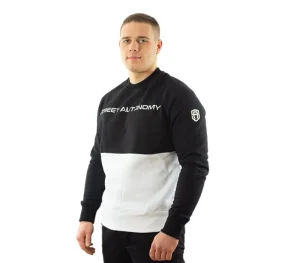 Męskie Street Autonomy Bluzy>Bluza bez kaptura Fifty fifty black/silver 2021