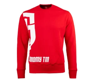 Męskie Street Autonomy Bluzy>Bluza bez kaptura Halfsa red/white 2021
