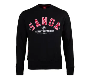 Męskie Street Autonomy Bluzy>Bluza bez kaptura S.A.N.O.K Haft black/red 2021