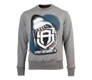 Męskie Street Autonomy Bluzy>Bluza bez kaptura Sharkins grey 2021