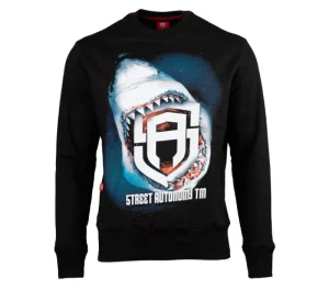 Męskie Street Autonomy Bluzy>Bluza bez kaptura Sharkins black 2021