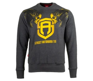 Męskie Street Autonomy Bluzy>Bluza bez kaptura TWOHEADS grafit/yellow 2021