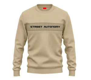 Męskie Street Autonomy Bluzy>BLUZA BEZ KAPTURA COM BEIGE/BLACK 2024