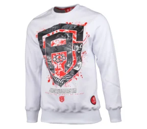 Męskie Street Autonomy Bluzy>BLUZA BEZ KAPTURA FUCK WHITE 2021 (MODEL KOLEKCJONERSKI)