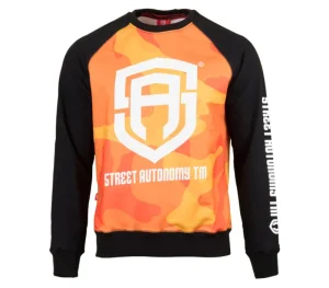 Męskie Street Autonomy Bluzy>BLUZA BEZ KAPTURA HEART ORANGE/CAMO SUB 2020