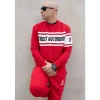 Męskie Street Autonomy Bluzy>Bluza bez kaptura Saling red/black 2022