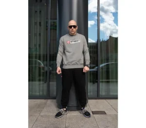 Męskie Street Autonomy Bluzy>Bluza bez kaptura Figures grey 2022