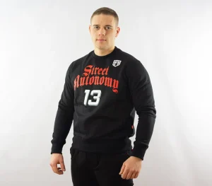 Męskie Street Autonomy Bluzy>Bluza bez kaptura Basket black 2021