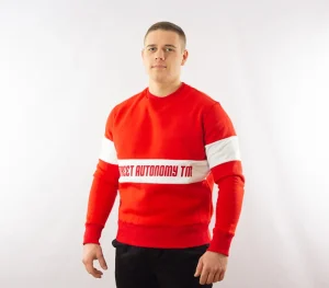 Męskie Street Autonomy Bluzy>Bluza bez kaptura Glad red 2021