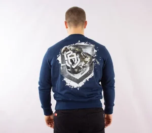 Męskie Street Autonomy Bluzy>Bluza bez kaptura Alligator blue 2021