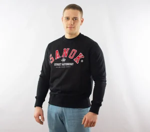 Męskie Street Autonomy Bluzy>Bluza bez kaptura S.A.N.O.K Haft black/red 2021