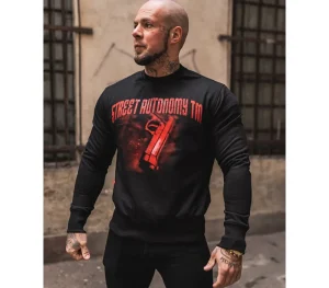 Męskie Street Autonomy Bluzy>Bluza bez kaptura M.A.F.I.A black/red 2021