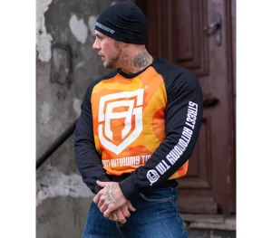 Męskie Street Autonomy Bluzy>BLUZA BEZ KAPTURA HEART ORANGE/CAMO SUB 2020