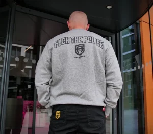 Męskie Street Autonomy Bluzy>BLUZA BEZ KAPTURA FUCK GREY 2022