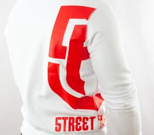 Męskie Street Autonomy Bluzy>Bluza bez kaptura Halfsa white/red 2021