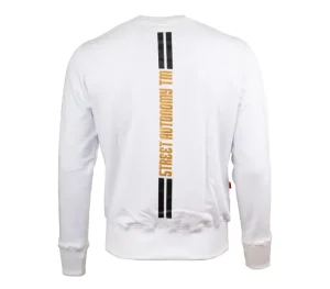 Męskie Street Autonomy Bluzy>Bluza bez kaptura Simple strips white 2021
