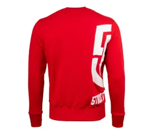 Męskie Street Autonomy Bluzy>Bluza bez kaptura Halfsa red/white 2021