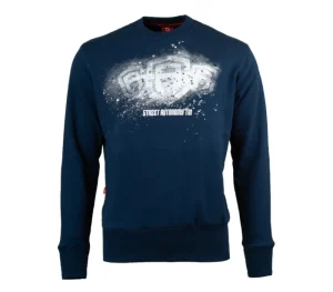Męskie Street Autonomy Bluzy>Bluza bez kaptura Alligator blue 2021