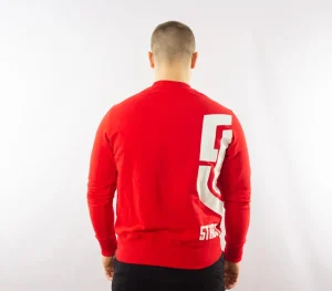Męskie Street Autonomy Bluzy>Bluza bez kaptura Halfsa red/white 2021