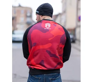 Męskie Street Autonomy Bluzy>BLUZA BEZ KAPTURA HEART RED/CAMO SUB 2020