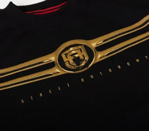 Męskie Street Autonomy Bluzy>Bluza bez kaptura Ebra black/gold 2021