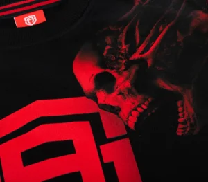Męskie Street Autonomy Bluzy>Bluza bez kaptura Twoheads black/red 2021