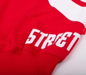 Męskie Street Autonomy Bluzy>Bluza bez kaptura Halfsa red/white 2021