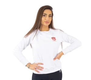 Damskie Street Autonomy Bluzy>Bluza damska bez kaptura Classy Small Logz white/red 2021