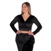 Damskie Street Autonomy Bluzy>BLUZA DAMSKA VELOURS BLACK 2023