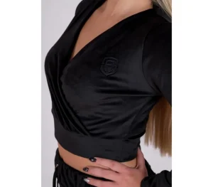 Damskie Street Autonomy Bluzy>BLUZA DAMSKA VELOURS BLACK 2023