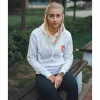 Damskie Street Autonomy Bluzy>BLUZA DAMSKA Z KAPTUREM CLASSY SMALL LOGZ WHITE/RED 2021