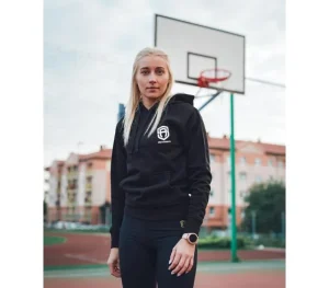 Damskie Street Autonomy Bluzy>BLUZA DAMSKA Z KAPTUREM CLASSY SMALL LOGZ BLACK/SILVER 2021