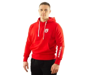 Męskie Street Autonomy Bluzy>Bluza z kapturem Ethereal red/white 2021