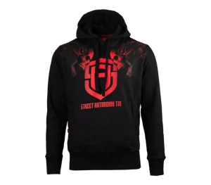 Męskie Street Autonomy Bluzy>Bluza z kapturem Twoheads black/red 2021