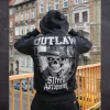 Męskie Street Autonomy Bluzy>BLUZA Z KAPTUREM OUTLAW BLACK 2024