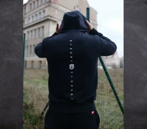 Męskie Street Autonomy Bluzy>BLUZA Z KAPTUREM BEKZ BLACK 2024