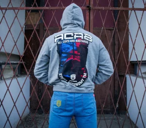 Męskie Street Autonomy Bluzy>BLUZA Z KAPTUREM ACAB 3 GREY 2022