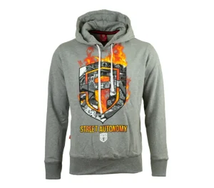 Męskie Street Autonomy Bluzy>BLUZA Z KAPTUREM FUCK 3 GREY 2021