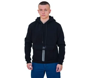 Męskie Street Autonomy Bluzy>BLUZA Z KAPTUREM HIT BLACK 2023