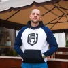 Męskie Street Autonomy Bluzy>Bluza z kapturem Center Big Logo white/black/blue 2022