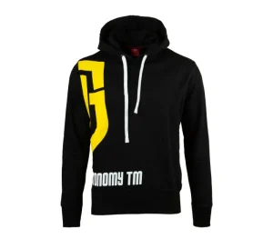 Męskie Street Autonomy Bluzy>Bluza z kapturem Halfsa black/yellow 2021