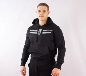 Męskie Street Autonomy Bluzy>Bluza z kapturem Ebra black/silver 2021