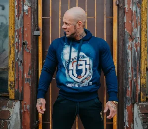 Męskie Street Autonomy Bluzy>Bluza z kapturem Sharkins blue 2021