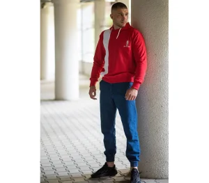Męskie Street Autonomy Bluzy>BLUZA Z KAPTUREM PITT RED/WHITE 2023