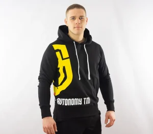Męskie Street Autonomy Bluzy>Bluza z kapturem Halfsa black/yellow 2021