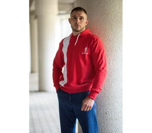 Męskie Street Autonomy Bluzy>BLUZA Z KAPTUREM PITT RED/WHITE 2023