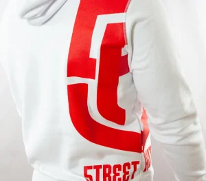 Męskie Street Autonomy Bluzy>Bluza z kapturem Halfsa white/red 2021
