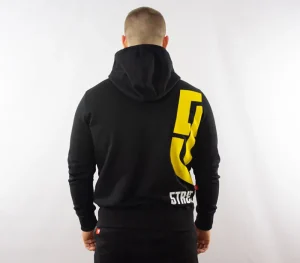 Męskie Street Autonomy Bluzy>Bluza z kapturem Halfsa black/yellow 2021