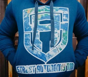 Męskie Street Autonomy Bluzy>Bluza z kapturem Earth blue 2021